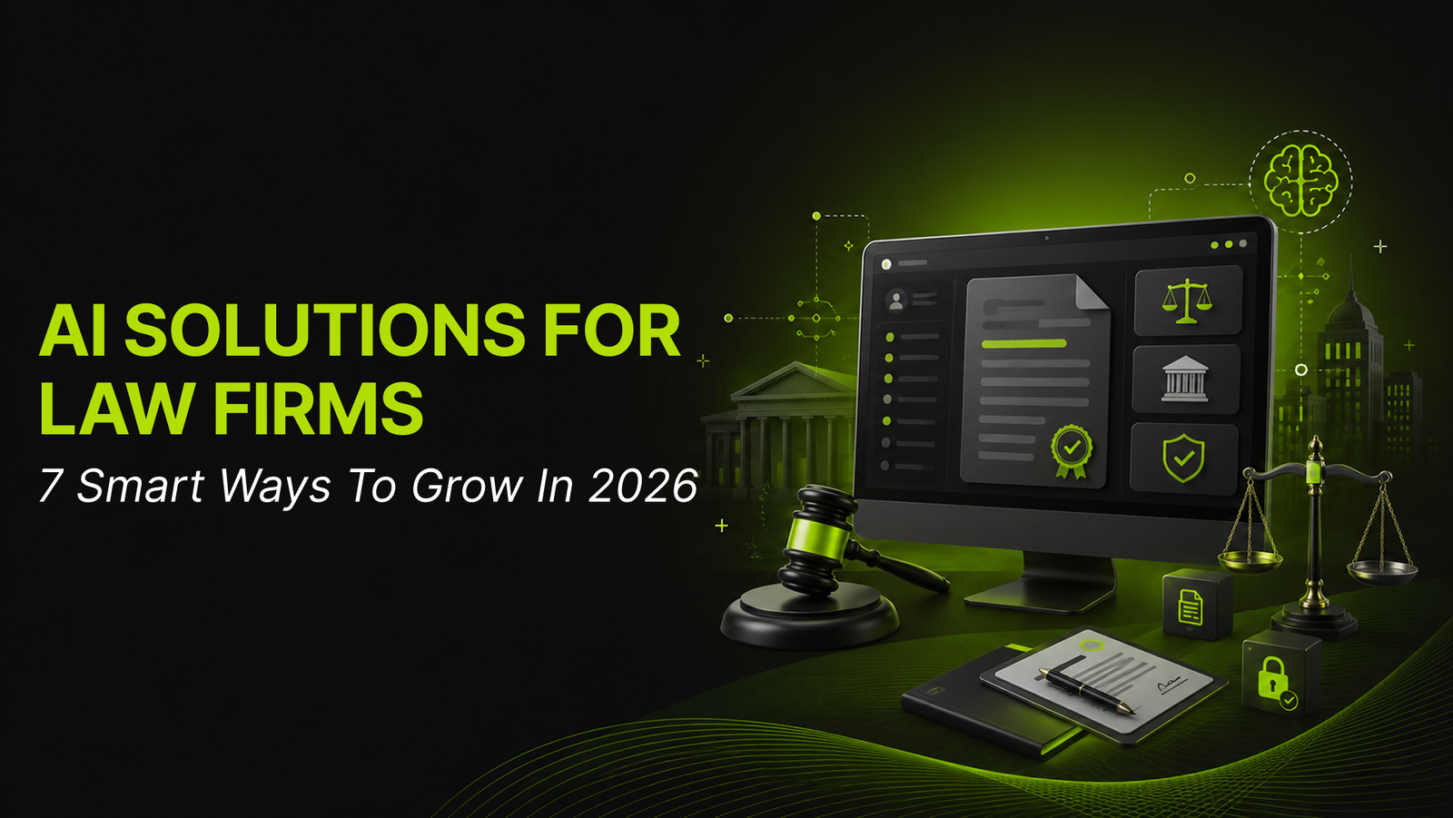 Law firm team using AI tools to manage legal documents and client cases.
